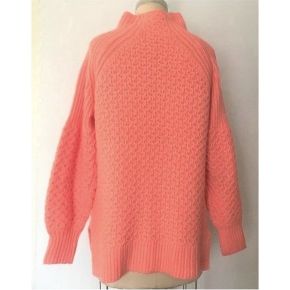 ANTHROPOLOGIE CORAL BIA MOCK NECK ALPACA BALLOON SLEEVE SWEATER S - Picture 7 of 13